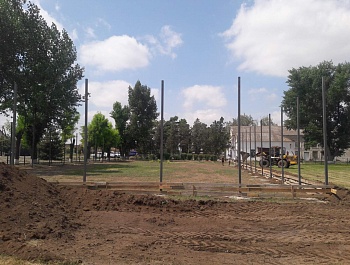 Строительство многофункциональной спортивной площадки в хуторе Меклета